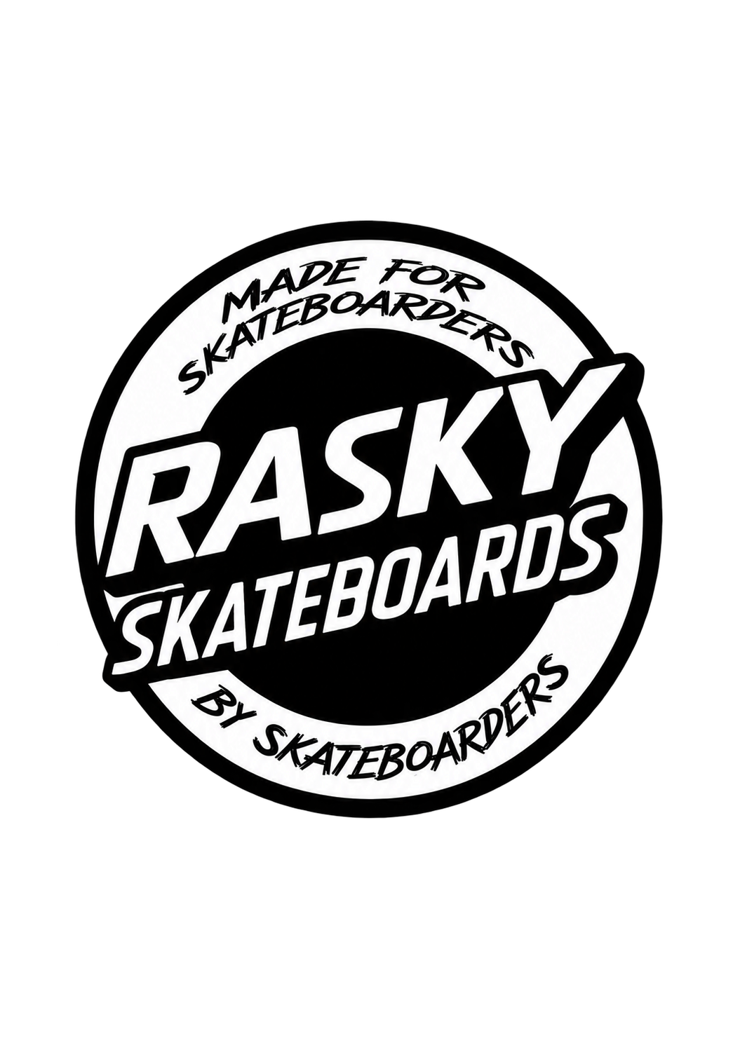 A RASKY circular skateboarders seal
