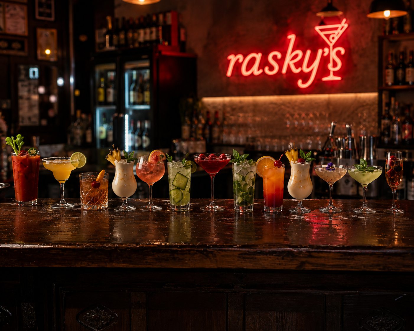 Raskys signature cocktail lineup